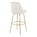 Marcel - Studded-Contemporary Fixed-Height Swivel Barstool (Set of 2)