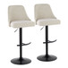 Marcel - Adjustable Barstool With Rounded T Footrest (Set of 2) - Black Metal