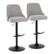 Marcel - Adjustable Barstool With Rounded T Footrest (Set of 2) - Black Metal