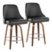 Marcel - Studded-Transitional Fixed-Height Swivel Counter Stool (Set of 2)