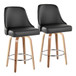 Marcel - Studded-Transitional Fixed-Height Swivel Counter Stool (Set of 2)