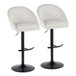 Matisse - Highback Adjustable Barstool With Rounded T Footrest (Set of 2) - Black Metal