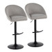 Matisse - Highback Adjustable Barstool With Rounded T Footrest (Set of 2) - Black Metal
