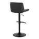 Santi - Upholstered Adjustable Barstool With Swivel And Rounded T Footrest (Set of 2) - Black Metal
