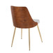 Anabelle - Dining / Accent Chair (Set of 2) - Gold Metal, Walnut Wood