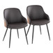 Bacci - Chair (Set of 2) - Black Metal, Walnut Wood