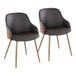 Bacci - Chair (Set of 2) - Antique Copper Metal, Walnut Wood