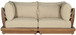 Mirella - 2 Piece Water Resistant Fabric 76" Upholstered Outdoor Patio Modular Loveseat