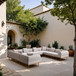Laguna - 8 Piece Resilient Water Resistant Fabric 142" Upholstered Outdoor Patio Modular Sectional