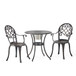 3 Piece Outdoor Aluminium Cast Bistro Set With Ice Bucket - Copper