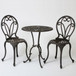 Thomas - 3 Pieces Cast Bistro Set - Black / Gold