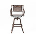 Cast Aluminum Swivel Bar Stool With Footrest - Copper