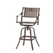 Cast Aluminum Swivel Bar Stool With Footrest - Copper