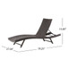 Kauai - Modern Style Wicker Chaise Lounge - Brown Multi