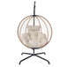 Sora - Outdoor Patio Wicker Hanging Chair With Stand - Beige / Brown
