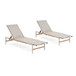 Hargrove - Outdoor Patio Aluminum Chaise Lounge (Set of 2) - Natural / Silver
