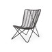 Outdoor Wicker Chair With Geometric Cross Base, (Set of 2) - Gray