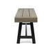 Outdoor Patio Bench - Gray / Rustic Metal