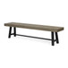 Outdoor Patio Bench - Gray / Rustic Metal