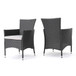 Dimensional Outdoor Dining Chair With Cushion Seat And Iron Frame (Set of 2)