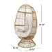 Patio Swivel Basket Egg Chair With Cushion