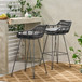 Outdoor Rattan Bar Chair With Metal Legs