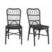 Outdoor Wicker Patio Dining Chairs Set With Durable Frame And Rattan Weave