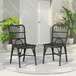 Outdoor Wicker Patio Dining Chairs Set With Durable Frame And Rattan Weave