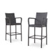 Outdoor Wicker Barstools With Rattan And Iron Frame