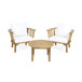 Patio Furniture Set, Outdoor Acacia Wood Patio Club Chair With Table