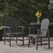Outdoor Weather Resistant Acacia Wood Adirondack Dining Chairs (Set of 2)