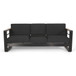 Giovanna - 3 Seater Sofa With Aluminum Frame And Water Repellence Cushions - Black