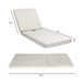 Premium Acacia Wood Lounge Chaise Set With Water Resistant Cushions, Adjustable Recline - Cream / Teak