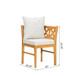 Farmhouse Modern Dining Corner Chairs (Set of 2) With Handwoven Rattan Backrests And Solid Wood Legs - Natural / White
