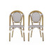 Outdoor Rattan And Aluminum French Bistro Chair Set