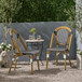 Outdoor Rattan And Aluminum French Bistro Chair Set