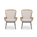 Outdoor Wicker Club Chair With Cushions (Set of 2)
