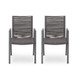 Outdoor Modern Aluminum Dining Chair Set With Rope Sea (Set of 2)