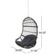 Rustic Hanging Basket Chair With Cushion