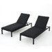 Modern Chaise Lounge With Wate Resistant Fabric Cushions