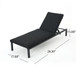Modern Chaise Lounge With Wate Resistant Fabric Cushions
