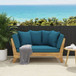 Outdoor Acacia Wood Expandable Daybed With Cushions