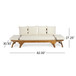Outdoor Acacia Wood Expandable Daybed With Cushions