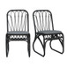 Outdoor Wicker Dining Chairs With Washable Cushion (Set of 2)