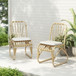 Outdoor Wicker Dining Chairs With Washable Cushion (Set of 2)