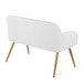 Daniella - High Back Bench - Gold Steel, White Faux Leather