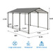 Metal Carport 10 5Ft Heavy Duty With Galvanized Steel Roof Metal Garage Canopy With Galvanized Steel Roof & Frame Car Tent Outdoor Storage Shed - Gray