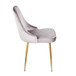 Marcel - Dining Chair (Set of 2) - Gold Frame And Silver Velvet Fabric