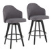 Ahoy - Fixed-Height Counter Stool (Set of 2) - Black Bamboo Legs