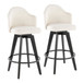 Ahoy - Fixed-Height Counter Stool (Set of 2) - Black Bamboo Legs